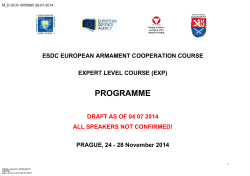 ESDC EAC EXP 2014 Course Programme as of 04 07 2014