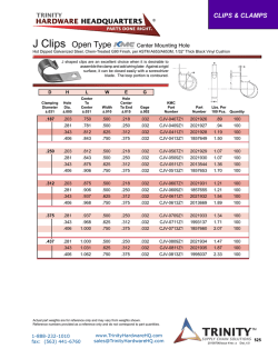 J Clips Open Type- Center Mounting Hole