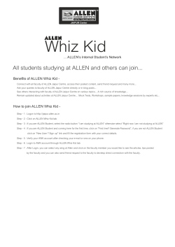 Download Guidline to Join ALLEN Whizkid