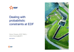 Dealing with probabilistic constraints at EDF