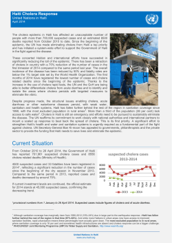 Cholera Fact sheet April - 2014