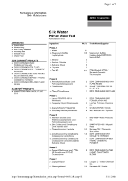 Formulation 01912-Silk Water