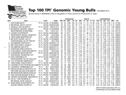 Top 100 TPI Genomic Young Bulls