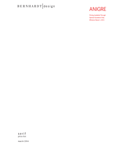 price list - Bernhardt design
