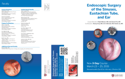Endoscopic Surgery of the Sinuses, Eustachian Tube, and Ear