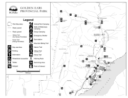 Golden Ears Provincial Park map