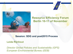 Leida Rijnhout, European Environmental Bureau