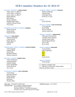 EEB Committees for 2014-15
