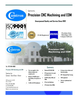 Precision CNC Machining and EDM