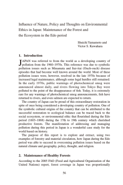 Influence of Nature, Policy and Thoughts on Environmental Ethics in