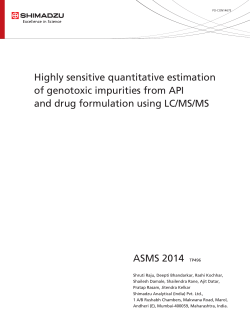Highly sensitive quantitative estimation of genotoxic