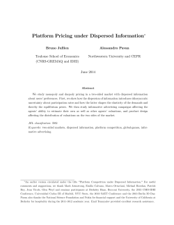 Platform Pricing under Dispersed Information∗