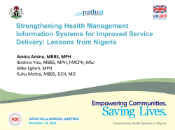 Strengthening Health Management Information