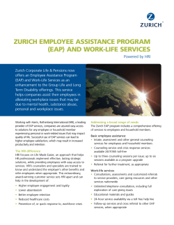 zurich employee assistance program (eap) and work