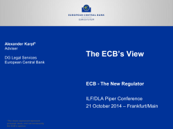 ECB - Institute for Law and Finance