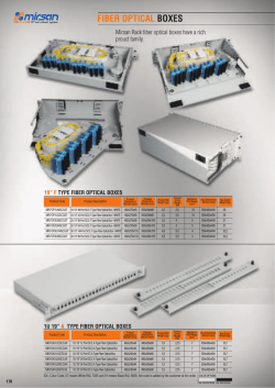FIBER OPTICAL BOXES