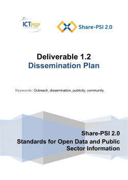 Deliverable 1.2 Dissemination Plan