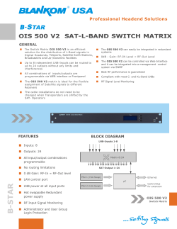 OIS 500 V2 L-Band Switch Matrix now available