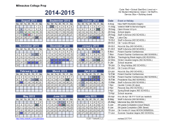 2014-15 Calendar - Milwaukee College Prep