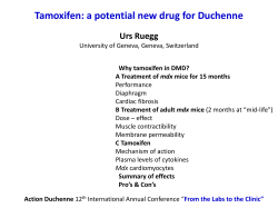 Tamoxifen: a potential new drug for Duchenne