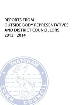 Reports from Town Councillors on Outside Bodies and Disctrict