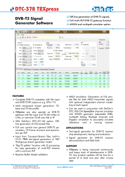DTC-385 T2IQ DVB-T2 I/Q Generator
