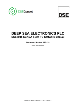 DEEP SEA ELECTRONICS PLC DSE8005 SCADA Suite