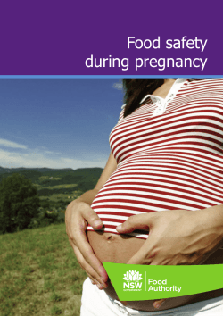 Booklet: Food safety during pregnancy