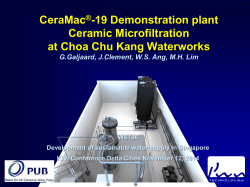 CeraMac®-19 Demonstration plant Ceramic Microfiltration at