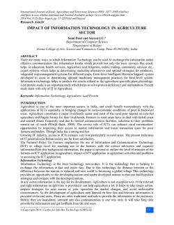 impact of information technology in agriculture sector