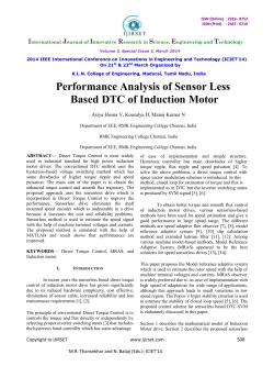 Performance Analysis of Sensor Less Based DTC of