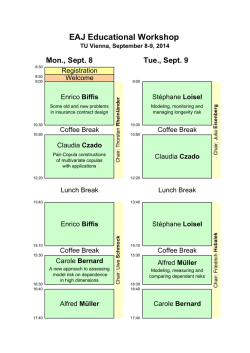 EAJ 2014 Schedule