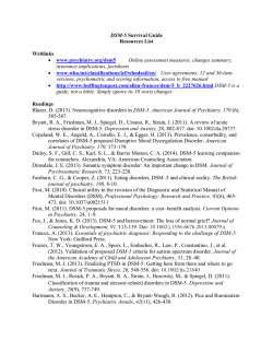 DSM-5 Survival Guide Readings