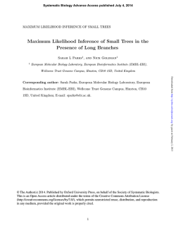 Maximum Likelihood Inference of Small Trees in the Presence of