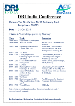 DRI India Conference