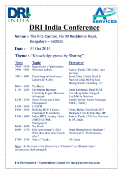 DRI India Conference