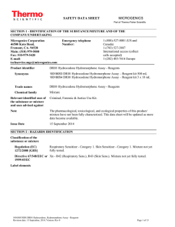 DRI Hydrocodone/Hydromorphone Assay MSDS