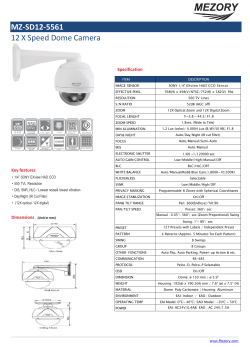 MZ-SD12-5561 12 X Speed Dome Camera