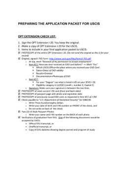 OPT Extension Checklist