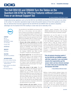The Dell DR4100 and DR6000 Turn the Tables on the Quantum DXi