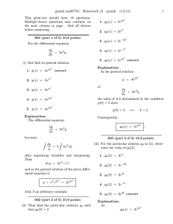 grandi (rg38778) &ndash; Homework 12 &ndash; grandi &ndash; (11111) 1 This print-out