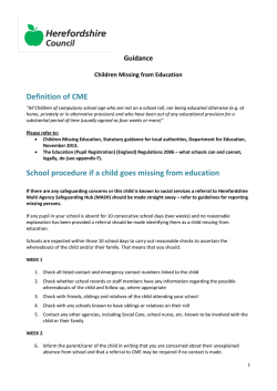 Herefordshire Council CME guidance