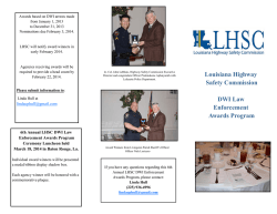 DWI Law Enforcement Awards Program Trifold 2014.pub