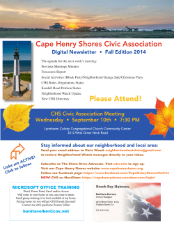 Cape Henry Quarterly - Civic Association Newsletter/2014 Fall