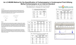 An LC-MS/MS Method for the Quantification of Carbamazepine in