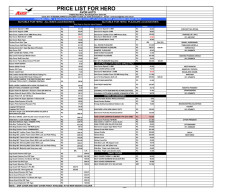 HERO PRICE LIST 1 JULY 2014.xlsx