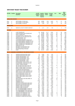 INPATIENT READY RECKONER - Health Service Executive