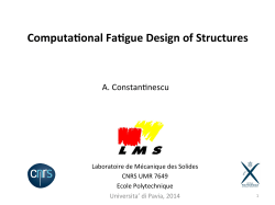 Computa2onal Fa2gue Design of Structures