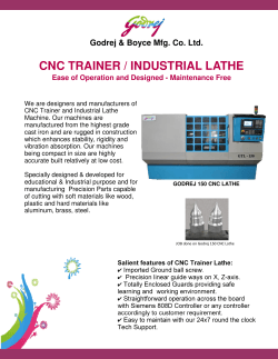 CNC Trainer Machine Catlogue