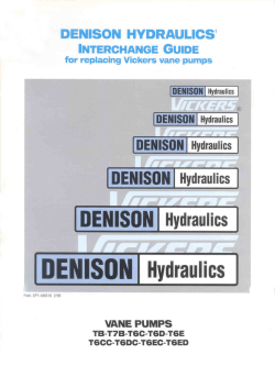 Interchange Guide Vickers Denison Vane Pump